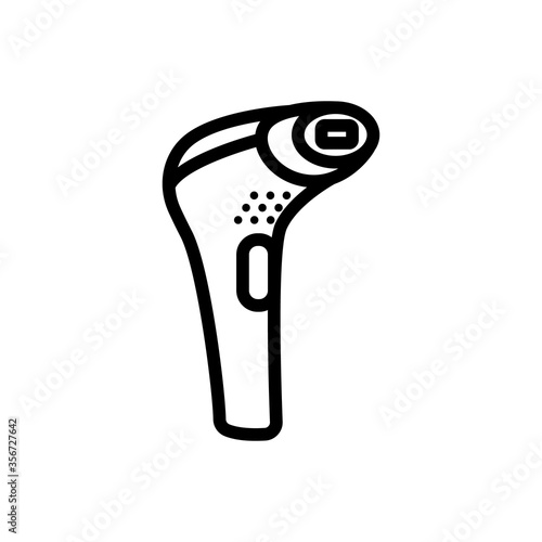laser depilator gadget icon vector. laser depilator gadget sign. isolated contour symbol illustration