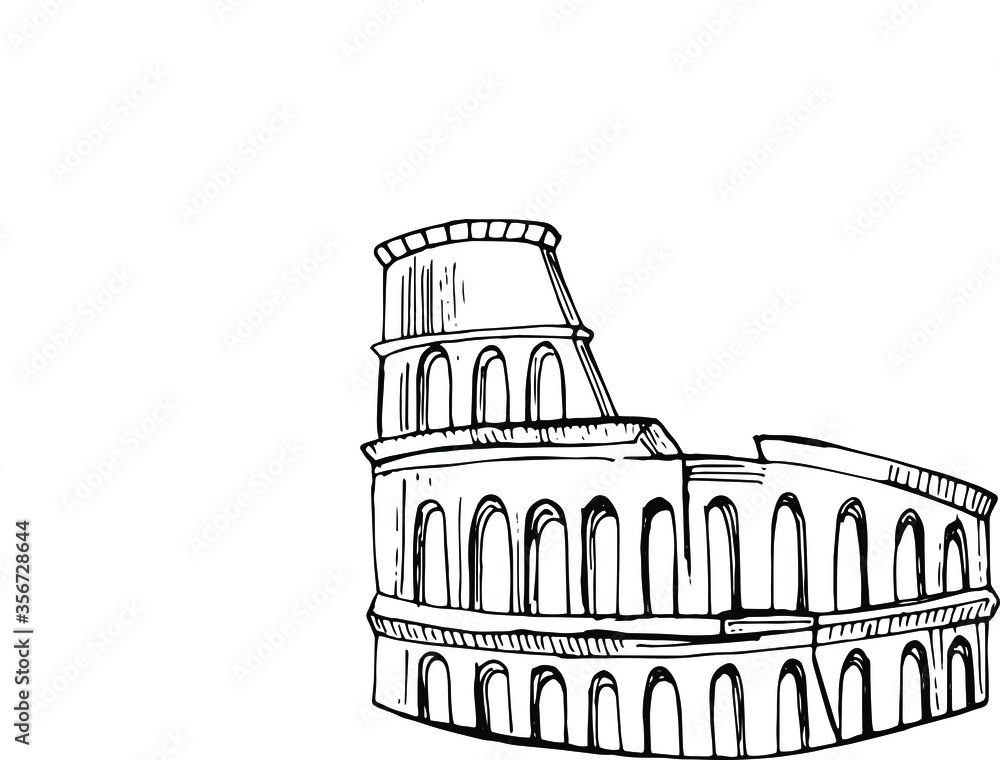 Coliseum. Sights of Italy. Architectural heritage