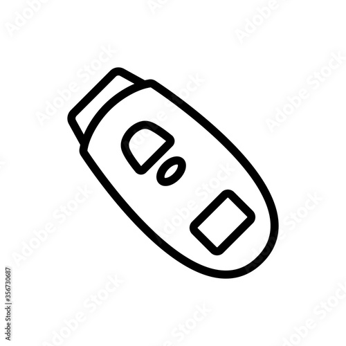 epilator cosmetology device icon vector. epilator cosmetology device sign. isolated contour symbol illustration