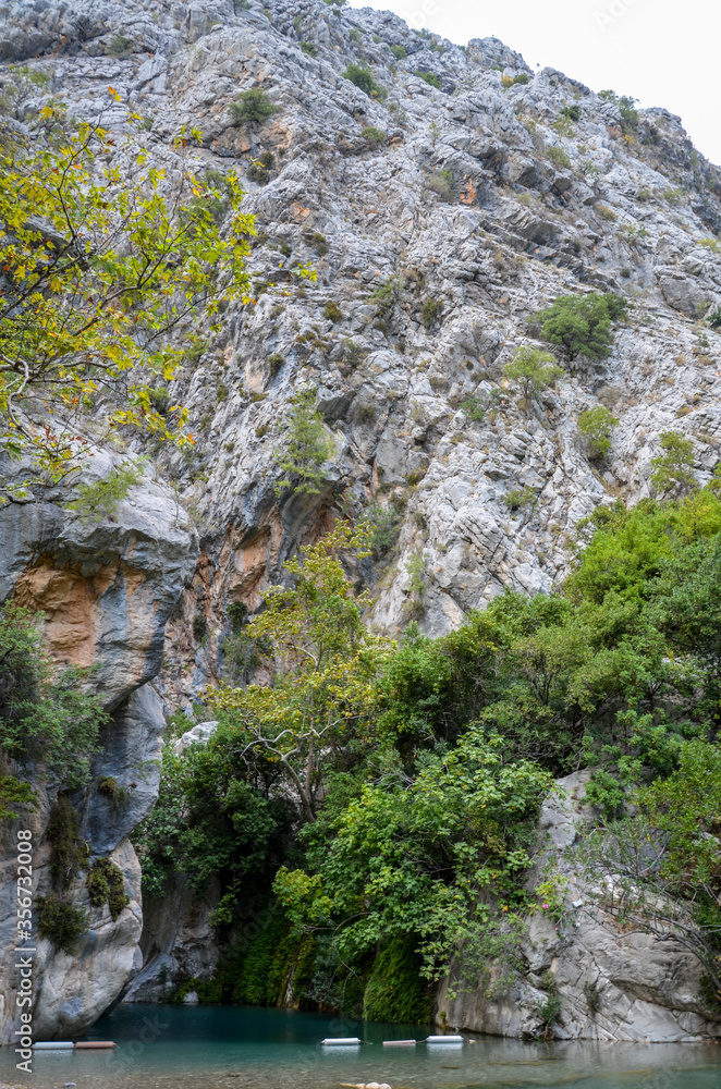 Beautiful view of the Goynuk saklikent canyon located in District of Kemer, Antalya Province in Taurus Mountains. Turkey. Beautiful view of the Goynuk saklikent canyon located in District of Kemer, Antalya Province in Taurus Mountains. Turkey.