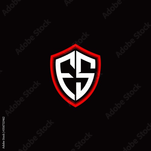 F S initials shield logo monogram designs modern templates.