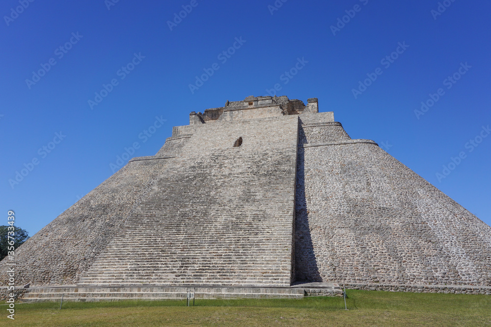 Uxmal, Mexico: The Mayan Pyramid of the Magician, also known as The Pyramid of the Dwarf, 600-900 A.D. Uxmal, Mexico: The Mayan Pyramid of the Magician, also known as The Pyramid of the Dwarf, 600-900 A.D.