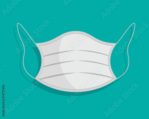 Coronavirus Protection Medical Mask Concept, Realistic Premium Vector Illustration.