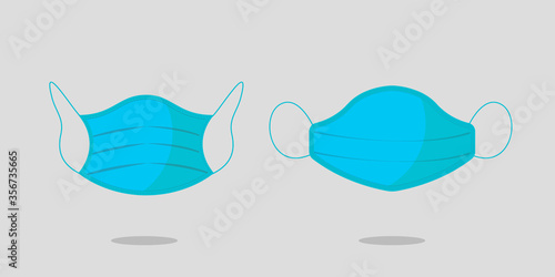 Coronavirus Protection Medical Mask Set Concept, Realistic Premium Vector Illustration.