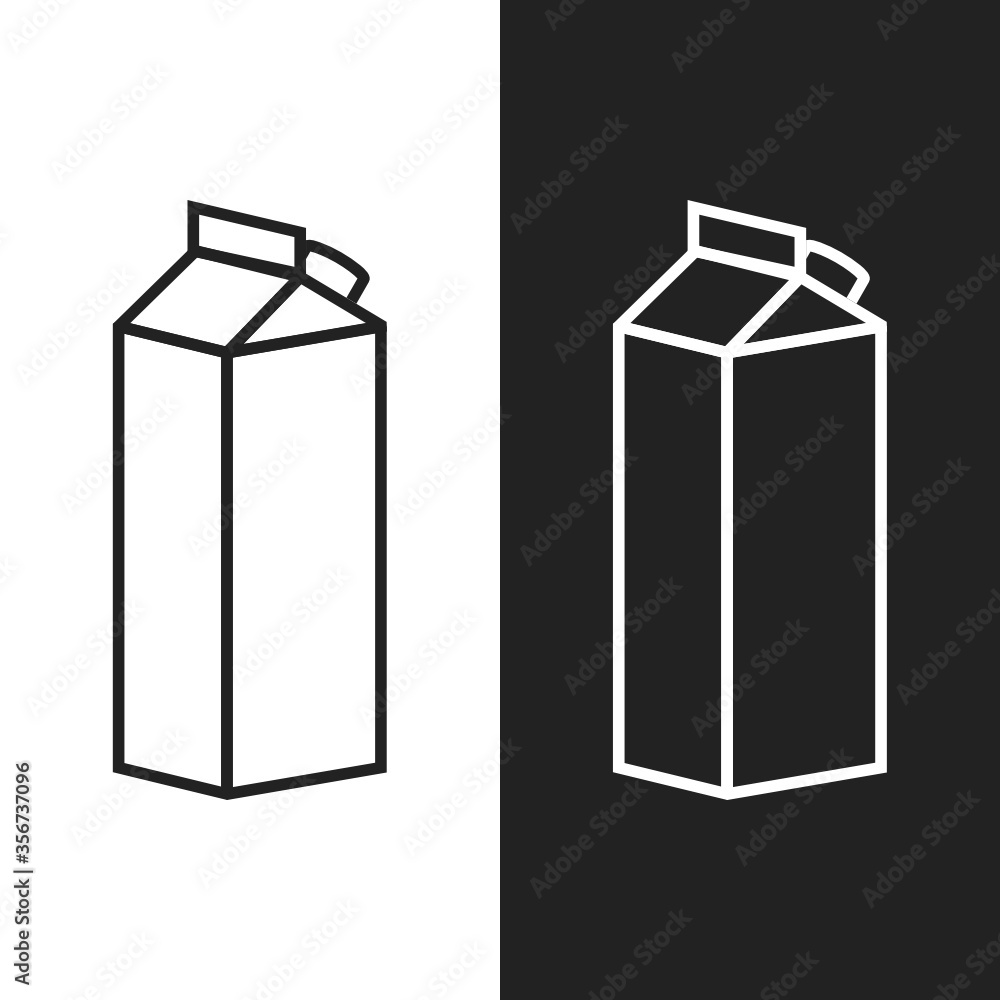 Milk Carton Vector, Dairy Packaging Outline, Container Box, Beverage Container Carton Vector Illustration Background Milk Carton Vector, Dairy Packaging Outline, Container Box, Beverage Container Carton Vector Illustration Background