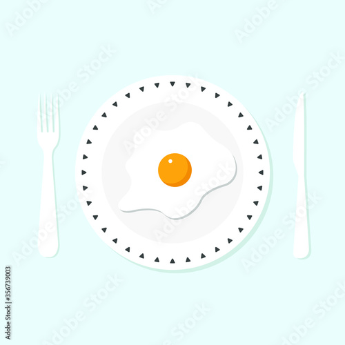 Fried Egg Illustration for breakfast