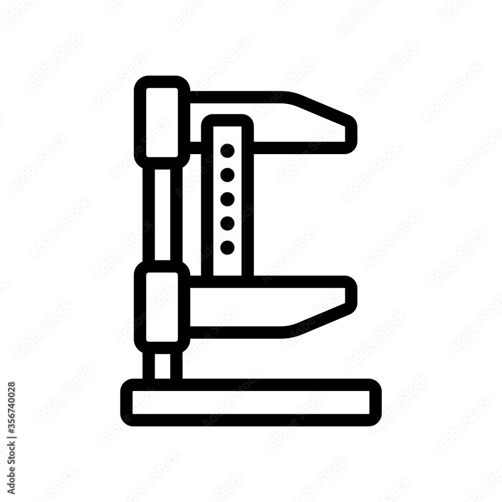 measuring car tool icon vector. measuring car tool sign. isolated contour symbol illustration measuring car tool icon vector. measuring car tool sign. isolated contour symbol illustration