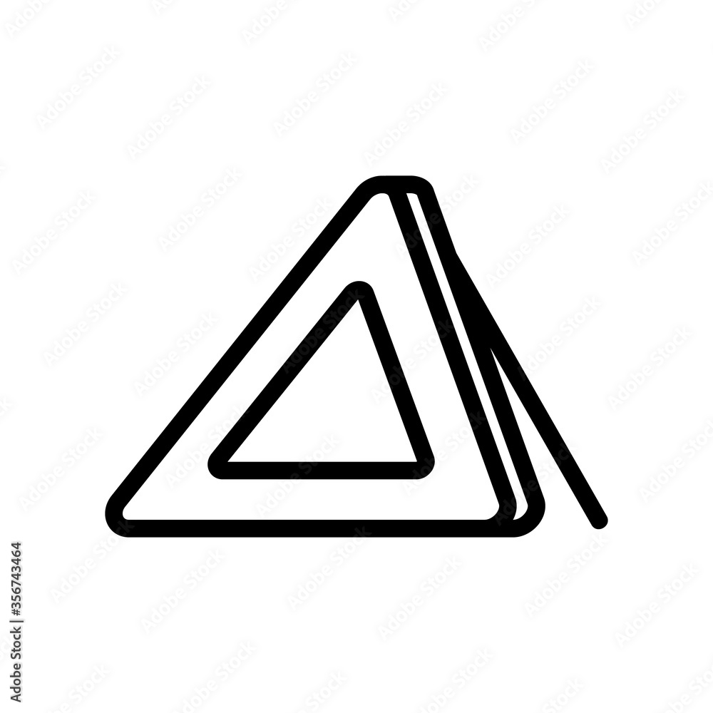 triangle alert car accessory icon vector. triangle alert car accessory sign. isolated contour symbol illustration triangle alert car accessory icon vector. triangle alert car accessory sign. isolated contour symbol illustration