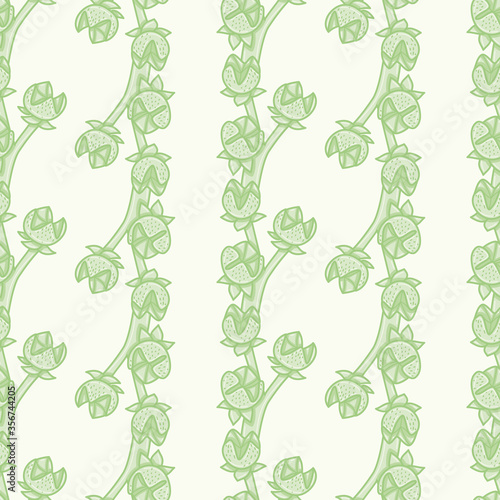 Herb of Grace buds seamless vector pattern. Common Rue illustration background. photo