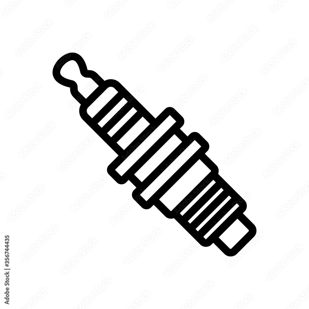car engine candle icon vector. car engine candle sign. isolated contour symbol illustration car engine candle icon vector. car engine candle sign. isolated contour symbol illustration