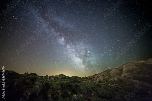 Milky way, Angliru, Asturias, Spain