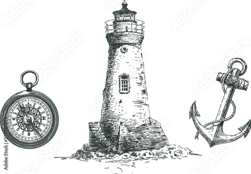 Lighthouse as the light of hope pointing the way