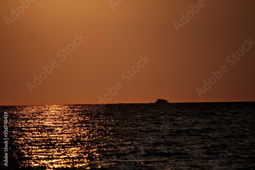 sunset on the sea