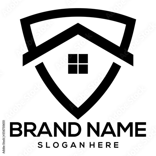 Shield logo design concept vector