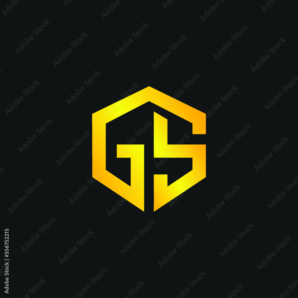 Initial Letter GS Logo Design Vector Template. Creative Linked Alphabetical GS Logo Vector Initial Letter GS Logo Design Vector Template. Creative Linked Alphabetical GS Logo Vector
