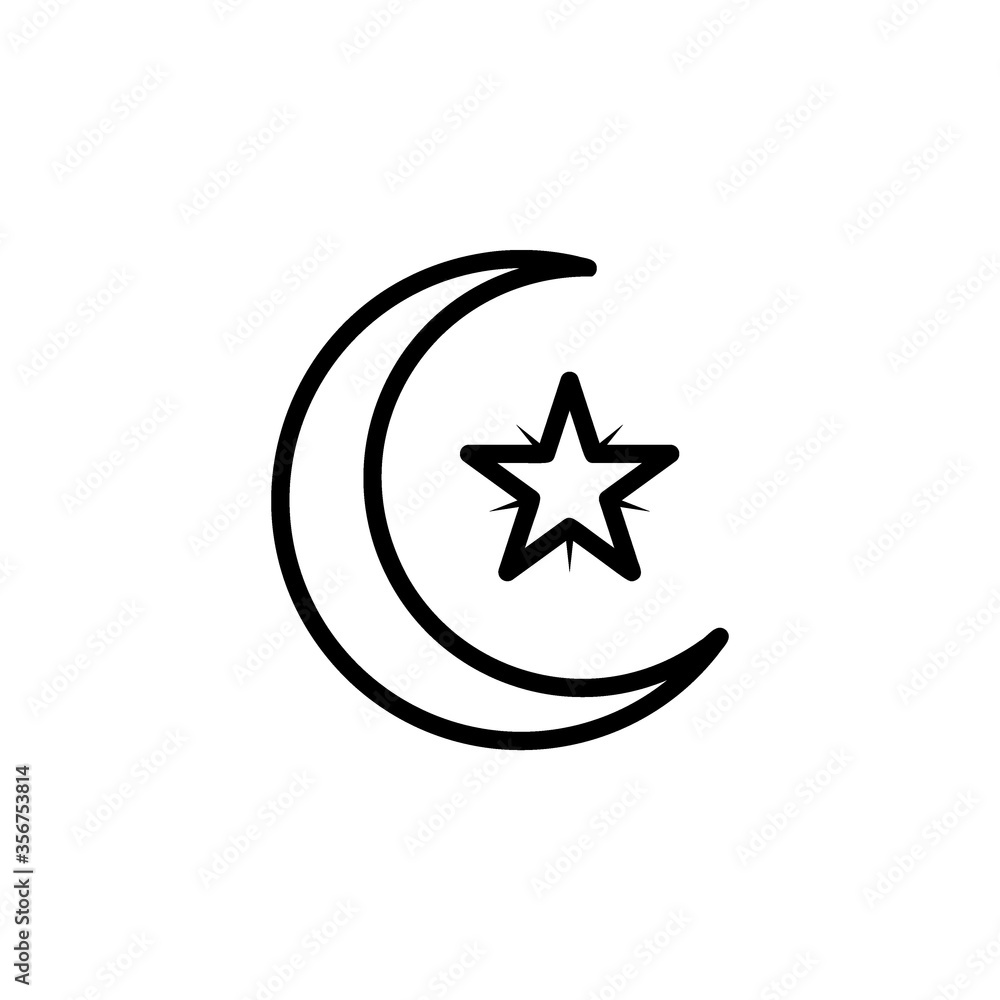 Star and moon icon vector illustration Star and moon icon vector illustration