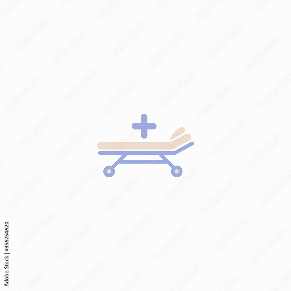 stretcher bed icon flat vector logo design trendy stretcher bed icon flat vector logo design trendy
