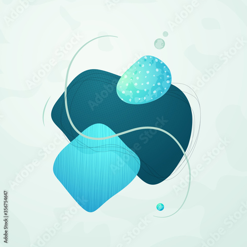 Creative minimalist hand drawn abstract illustration. Modern abstract shapes in contemporary style for social banner background, stories post, postcard, flyer or brochure design.