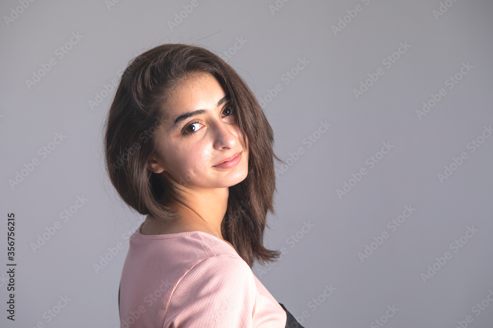 Fototapeta premium happy woman in studio