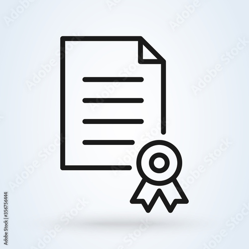 Certified vector icon. Certificate Element In Trendy Style.