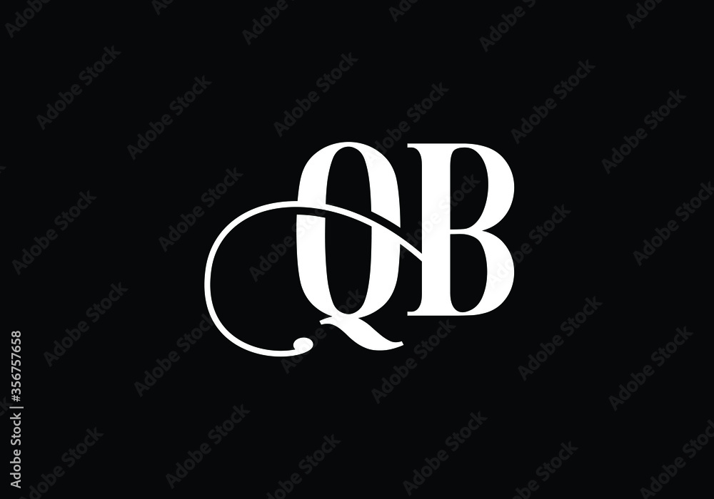 Initial Monogram Letter Q B Logo Design Vector Template. Q B Letter Logo Design Initial Monogram Letter Q B Logo Design Vector Template. Q B Letter Logo Design