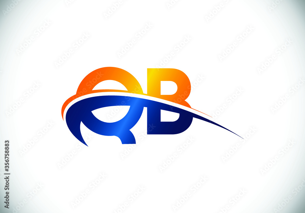 Initial Monogram Letter Q B Logo Design Vector Template. Q B Letter Logo Design Initial Monogram Letter Q B Logo Design Vector Template. Q B Letter Logo Design