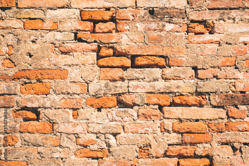 Obraz premium Close-up of bricks wall, exterior