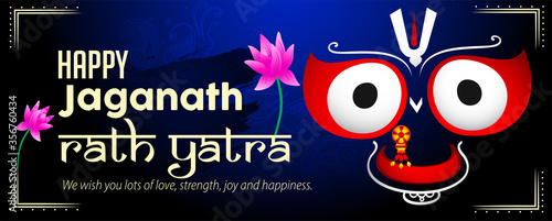 Vector design of Ratha Yatra of Lord Jagannath, Balabhadra and Subhadra for the ocassion of Odisha god Rathyatra Festival