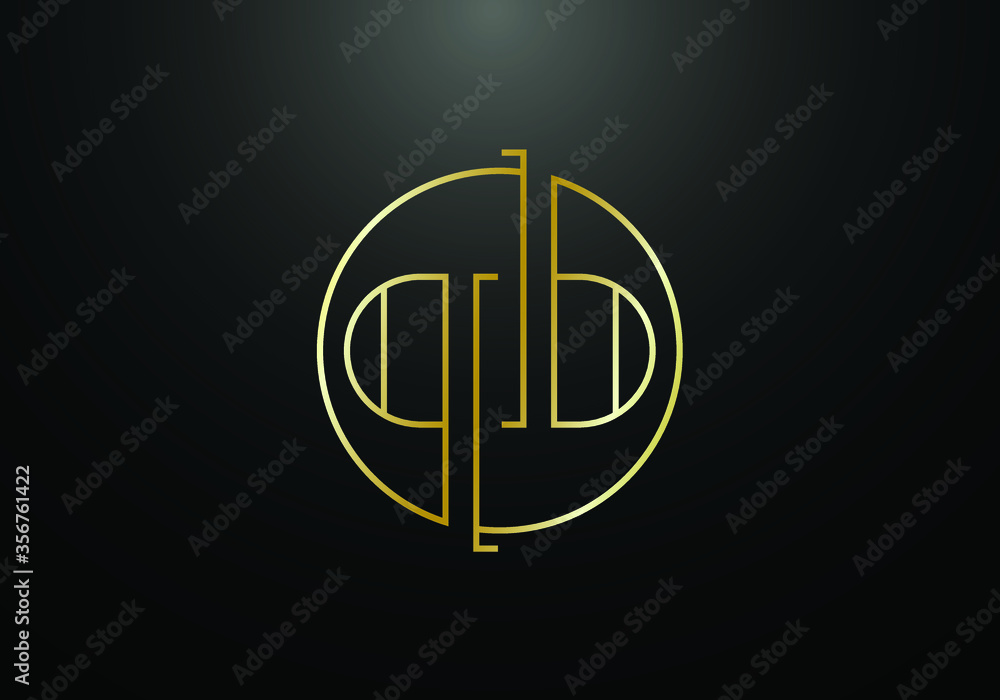 Initial Monogram Letter Q B Logo Design Vector Template. Q B Letter Logo Design Initial Monogram Letter Q B Logo Design Vector Template. Q B Letter Logo Design