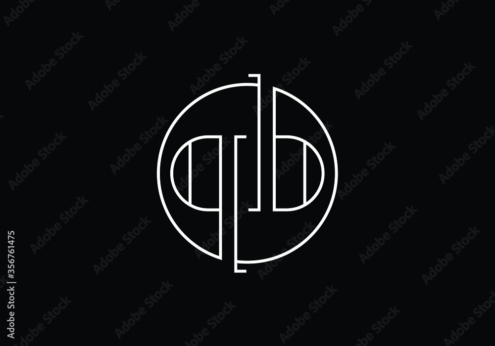 Initial Monogram Letter Q B Logo Design Vector Template. Q B Letter Logo Design Initial Monogram Letter Q B Logo Design Vector Template. Q B Letter Logo Design