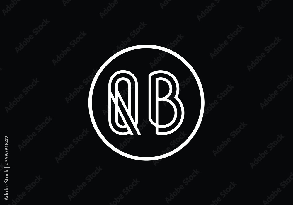 Initial Monogram Letter Q B Logo Design Vector Template. Q B Letter Logo Design Initial Monogram Letter Q B Logo Design Vector Template. Q B Letter Logo Design
