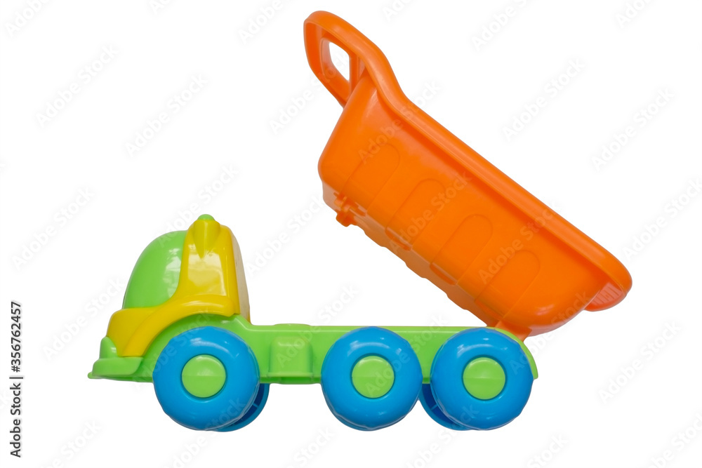 children's toy - multi-colored car truck isolated on white children's toy - multi-colored car truck isolated on white