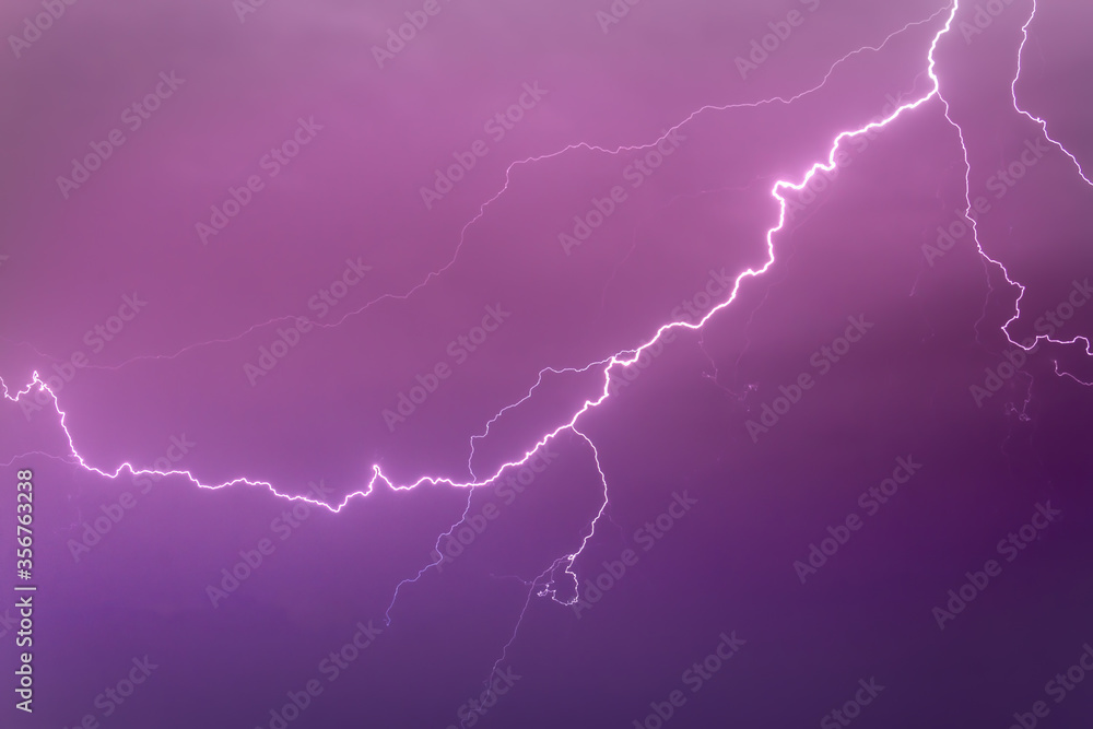 Flash of lightning in the night sky Flash of lightning in the night sky