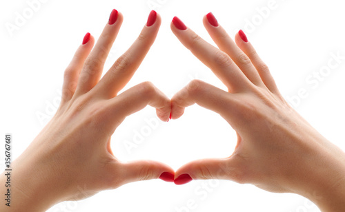 Hands forming a heart.