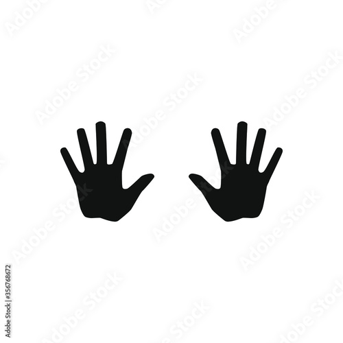 Two black palms on a white background, emblem. logo, vector illustration 