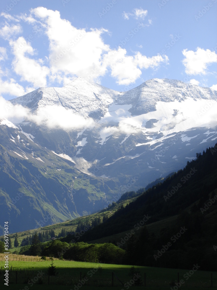 Fototapeta premium Mountain landscape with clouds