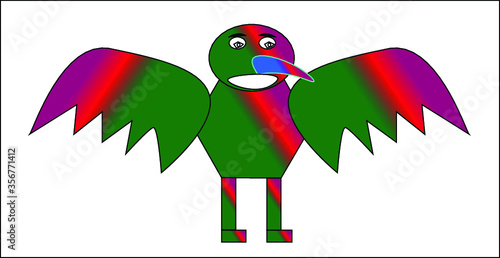 vector illustration of a colorful parrot