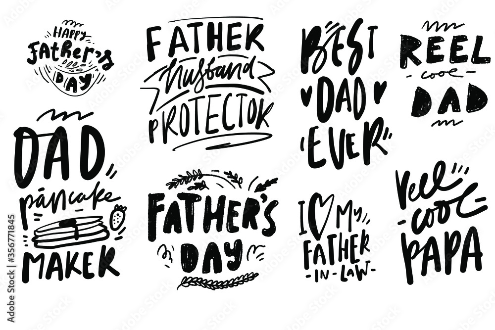 Hand lettering illustration for your design. Father’s Day Hand lettering illustration for your design. Father’s Day