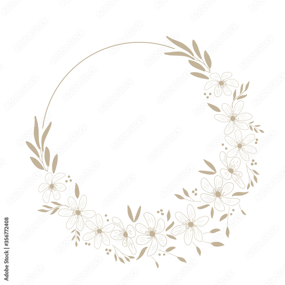 gold flowers, vector graphic design element