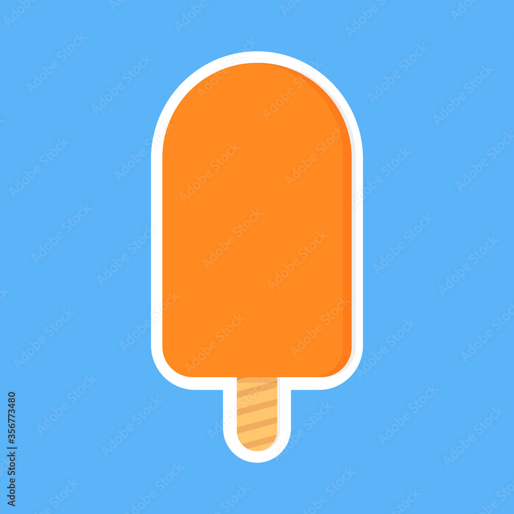 Ice Cream icon, isolated sticker, graphic design template, vector illustration Ice Cream icon, isolated sticker, graphic design template, vector illustration