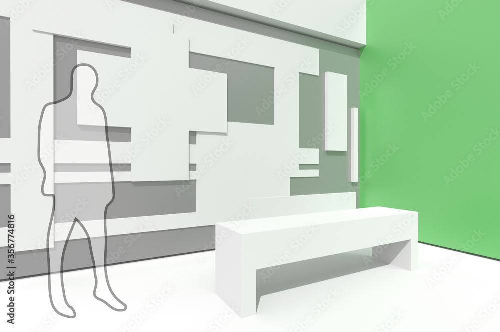 Abstract interiors, copy space image, 3d rendering Abstract interiors, copy space image, 3d rendering