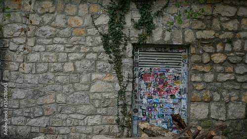 old house with a window
