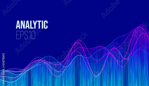 Abstract finance analytic background. Business research. Financial technology. Vector Financial chart.Data analytic chart