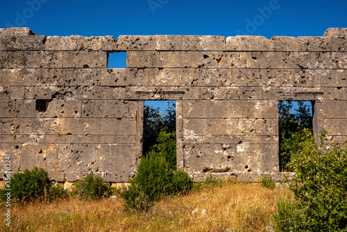 The remaining from Sillyon, which was an important fortress and city near Attaleia in Pamphylia, on the southern coast of modern Turkey. photo