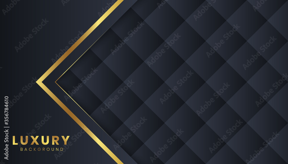 Fototapeta premium Luxury Dark Background with Golden line