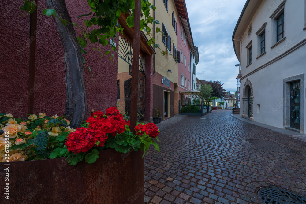 Naklejka premium The beautiful old town of Appiano in Italian South Tyrol.