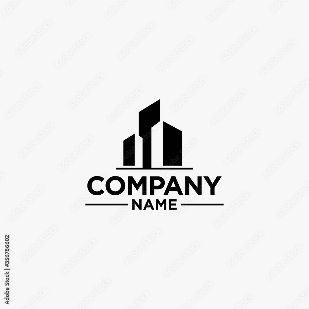 Real estate logo design. House and building logo design.