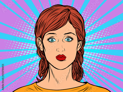 Pop art woman portrait