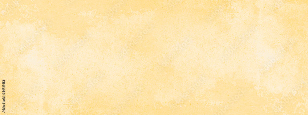 Pastel yellow beige Aquarelle painted paper template texture Background banner, with copy space - obrazy, fototapety, plakaty 