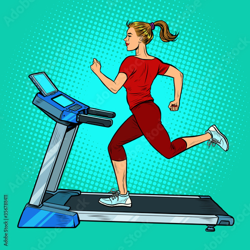 treadmill, sports equipment for training. fitness room